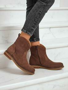 Stivaletti traforati da donna Royalfashion Toffas - Marrone Cioccolato - Visualizzare 1