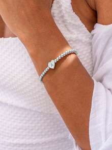 New Classic A-Z Heart Initial Bracelet Women Handmade Bead Bracelet For Women Jewelry Gift