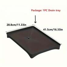 1个带排水孔的厨房收纳托盘，兼容碗碟晾干架，多功能沥水架，易于清洁，台面碗碟晾干架（不含晾干架）