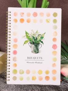 1 PC Sổ tay màu nước, Sổ tay màu nước hoa bó hoa cho người mới bắt đầu, Quà tặng cho người yêu hội họa, Sổ tay màu nước giải trí hàng ngày 5 lựa chọn khác nhau - Sách màu nước - Xem 9