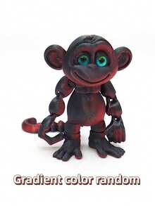 A Fun Monkey Statue, Colorful 3D Printed Animal Decor, Suitable For Office Desk Or Car, Ideal Gift For Christmas, Halloween, Valentine's Day