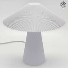 Umbrella Table Lamp Bedside Lamp 110V/220V Bedroom Living Room Office - trắng - Xem 4
