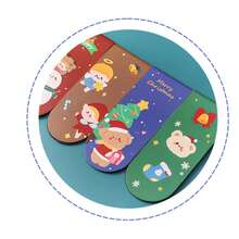4pcs Cartoon Christmas Magnetic Bookmarks, Cute Girl Personalized Elegant Creative Bookmarks For Students, Double-Sided Paper Clip Magnetic Fridge Stickers