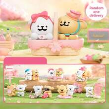 Miniso Line Puppy Romantic Cherry Blossom Series Blind Box, High-Quality PVC Material, Exquisite Outline Of Cherry Blossom Details, Filled With Spring Atmosphere, Adorable Desktop Ornament(1 PC,Random Delivery) - Multicolor - View 1