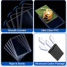 100/50 piezas Estuche de tarjeta de plástico duro, Caja protectora de 3x4 pulgadas | Juego a granel para tarjetas deportivas (fútbol/balonceémon), listo para regalar y resistente a los arañazos - Multicolor - Ver 9