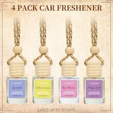 AIR FUSION 4 Pack Hanging Car Air Freshener & Diffuser | 120-Day Long-Lasting Fragrance | 17 Fragrances All Ages - bộ 4 (gói 4) - Xem 1