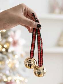 6pcs Gold Christmas Bells,DIY Christmas Tree Ornaments,Santa Sleigh Bells Christmas Tree Decorations Xmas Party Gifts Favors Home Decor Christmas Decorations Room Decor Winter Christmas Decorations Home Christmas Gifts Christmas Decor - Gold - View 7