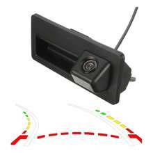 1 cámara de respaldo con visión nocturna HD con guía dinámica para Volk.swagen Tiguan, Jetta, Audi y otros modelos, lente gran angular, resistente al agua y a la niebla, fácil de instalar. - Negro - Ver 6