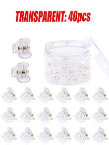 1 Can Of Small Mini Hair Clips, Women's Non Slip Plastic Clips (40PCS Per Can, Multiple Color Options) Fall Winter Claw Clip Hair Accessories For Women For Vacation Outfits Woman Elegant Hair Clutch