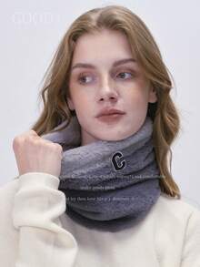 1pc Letter C Dual-Color Casual Scarf, Minimalist Daily Wear