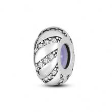 1 pieza Encanto de cuentas de silicona con diseño de huella de gato perezoso, lazo y circonita cúbica brillante en color plateado, accesorio versátil y clásico apto para hacer pulseras, collares y pendientes de joyería DIY para mujeres y niñas