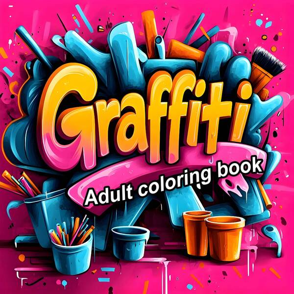 Libro de colorear para adultos con arte callejero abstracto actualizado | 20 páginas de un solo lado - Estilo de graffiti vibrante | Diseño de arte relajante, regalo ideal para el Día de San Valentín, el Día de la Madre, Navidad, Halloween, regalo de alivio del estrés para familiares y amigos, libro de colorear para adultos