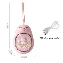 MEET SUN 1pc Hand Warmer + 1200mAh Rechargeable Lithium Battery + Portable Handheld Design + Lighting + Lanyard + 2 Temperature Settings