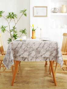 Obrus z włókniny PVC, tekstura marmuru, prosty styl, tworzywo sztuczne, nadruk, dekoracja blatu do wewnątrz i na zewnątrz