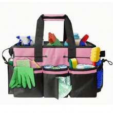 Large Capacity Multi-Functional Cleaning Tool Organizer Bag Durable Crossbody Tool With Multiple Compartments, Mixed Colors For Home & Outdoor Use, Cleaning Accessory, Sturdy Construction,Christmas Gift