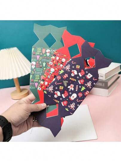 12 件圣诞拉炮套装盒 DIY 可爱圣诞派对拉炮糖果盒 适合作为包装盒 适用于圣诞节 新年 节日 婚礼 生日 家庭聚会 派对礼物、糖果、蛋糕 圣诞节 圣诞装饰 圣诞睡衣 圣诞礼物 圣诞装饰