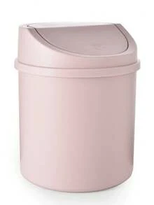 1 pieza Caja de almacenamiento mini popular con diseño de corazón estilo INS para dormitorio de niña, bote de basura de plástico con tapa, papelera de escritorio para decoración de oficina en el hogar, mesa de café, oficina, sala de estar - Multicolor - Ver 12