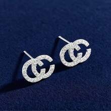 1 قطعة أقراط إبزيم بشكل C بتصميم أنيق، وصول جديد 2025