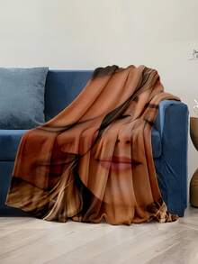 1pc Customized Photo Blanket, Personalized Flannel Blanket With Photo, Bedding Blanket, Custom Throw Blanket, Customized Image Blanket, Personalized Family Photo Blanket, Custom Graphic Blanket, Personalized Throw Blanket, Friend Blanket, Cozy Blanket, Family Gift, Wedding Gift, Mother's Day Gift, Birthday Gift, Office Use - Multicolor - View 5