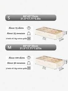 1PC Foldable Beige Cotton Linen Transparent Bed Bottom Storage Bag, Fully Utilizing The Space Under The Bed, Toy Storage, Shoe Cabinet Storage, Cabinet Top Storage Bag, Graduation Gift Storage Bag, Party Gift Storage Bag - Beige - View 9