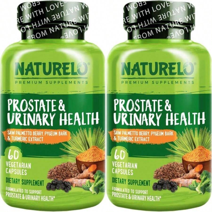 NATURELO Prostate &Amp; Urinary Health, Comprehensive Formula With Saw Palmetto, Pygeum, Tumeric, Plant Sterols, Broccoli And Lycopene, 60 Vegetarian Capsules - Flavor NameB - 查看 1