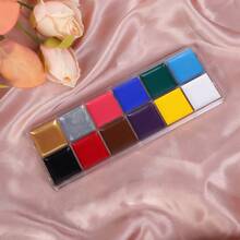 12 Colors Oil-Based Paints, Suitable For Summer Parties, Rainbow Festivals, Halloween, Christmas, Holidays, Carnivals, Gatherings, Stage Performances, Back To School, School Supplies, Office, And Art Painting - 12 Colors - View 10