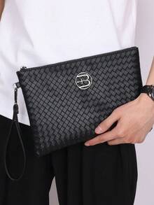 Braiding Style Men PU Leather Wallet Purse Money Credit Card Holders Men Wallet Money Bag Old Money - Black - View 1