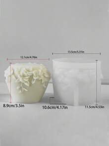 1pc Geometric Floral Silicone Mold, Multipurpose, Heat Resistant, Resin, Wax, Plaster, Ideal For Craft Workshops, Creative Handmade, Tool For Cross-Border Wholesale - White - View 15