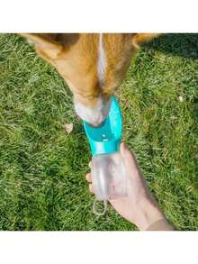便携式宠物水碗，适用于猫狗，防漏幼犬饮水器，户外宠物饮水喂食杯，狗狗户外旅行水瓶（灰白色） - 彩色 - 查看 6