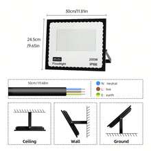 IP66 Dust-Proof Spotlight, LED Outdoor Floodlight, IPXX Aluminum Material, Cool White 30W 50W 100W Flood Light, 6000K; Suitable For Backyard, Driveway, Garage, Corridor, Garden, Construction Site - Cool White - View 11