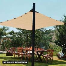 Hanlob Malla Sombra Raschel 90%, Sombra para jardín, cocheras, Lonas Sombras Reforzada (Beige, 5mx2m) - Beis - Ver 4