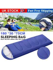 NetHong 4 SEASON SINGLE SLEEPING BAGS WITH LINER CAMPING RECTANGULAR ENVELOPE ZIP  ADULT - Multicolor - View 1