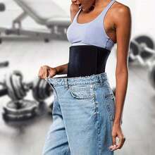 1 buc Centură sport pentru femei, Centură de antrenament pentru talie, Centură de saună, Sutien sport de compresie, Echipament de fitness abdominal, Centură abdominală cu cârlig și buclă pentru arderea grăsimilor