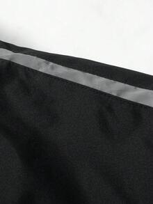 Men's Spring And Autumn Outdoor Sports Casual Versatile Windproof Hooded Contrast Color Jacket For Men - Black - View 6