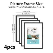 1/2/3/4pcs Wooden Photo Frame, Oak Picture Frames , White, Black Wooden Frame For Amazing Gift&Wall Art Decor, For Home, Living Room, Office Tabletop Frame And Wall Frame, Beautiful To Display Your Framliy Painting Art, Travel Photo, Graduation Photo Frame, Wedding Photo Frame Ideal Gift, A3/A4/30X40cm