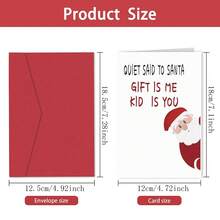 1pc, Funny Quiet Said To Santa Christmas Cards, Happy New Year Greeting Cards, Christmas Greeting Card For Boyfriend Girlfriend Couple, Husband Wife Couple