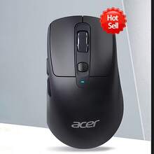 Acer OMR227 無線藍牙靜音滑鼠 多模連接 輕音按鍵設計 便攜小巧人體工學 適用於蘋果電腦商務辦公 黑色雙模 - 黑色雙模 - 查看 1