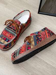 Sapatos de Pescador Casuais com Fecho de Fivela, Retrô de Linho com Cadarço, Novo Design para Mulheres