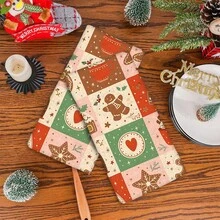 2/4 pièces Serviettes à vaisselle imprimées avec éléments de Noël, convenant comme cadeaux de Noël, décorations de Noël, serviettes microfibre modernes super absorbantes pour la cuisine, la cuisson, la vaisselle, le nettoyage, les serviettes de toilette, les torchons à thé, douces et très absorbantes, décoration de cuisine, cadeaux pour les voisins, les mères, les anniversaires, les pendaisons de crémaillère pour les amis, les essentiels de cuisine, les nécessités quotidiennes