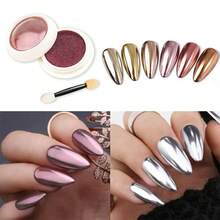 Aimall Chrome Nail Powder Set: 6 Colors Metallic Gold Chrome Nail Powder Mirror Effect Holographic Chameleon Pigment Chrome Powder For Gel Nails Manicure Nail Glitter Dust For Nail Art Decorations - 06 - View 9
