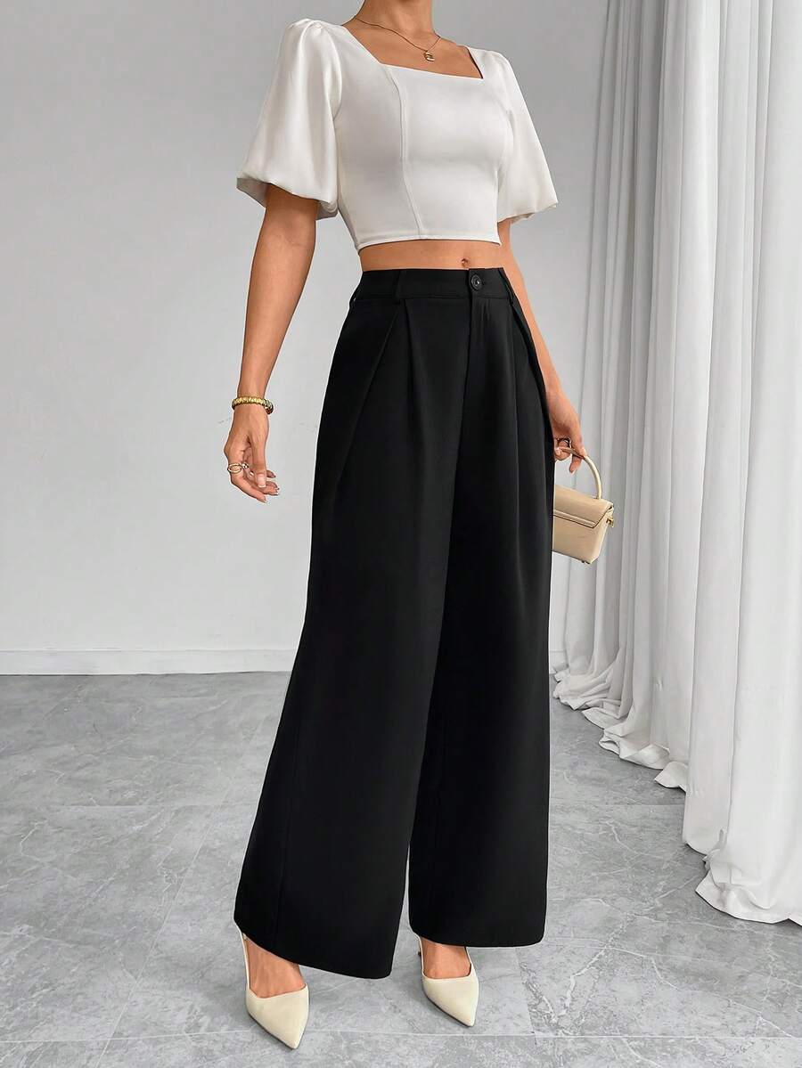 بنطلون نسائي أنيق وكاجوال بأكمام ناقصة للتنقل والخروجات والمواعيد والمكتب (خريف وشتاء)