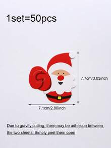 1 set (50 pièces) - Cartes en papier sucette, cartes de décoration à motif créatif de Noël, décorations de bâton de bonbon pour fête d'anniversaire et de vacances, cartes de décoration de paille, fournitures de décoration d'organisateur d'ustensiles de fête de Noël, convient pour la décoration de table de fête de Noël et les pendentifs de décoration d'arbre de Noël, décorations de Noël, pyjamas de Noël, cadeaux de Noël, décoration de Noël