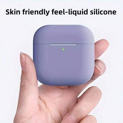 Apple Bluetooth Earphone Case, 0.8mm Thin Solid Color Protective Cover, Anti-Drop Sleeve, Earphone Storage Bag, Daily Use Case, Wireless Bluetooth Earphone Box, Minimalist Style, Comfortable Fit, Soft Durable Material, Secure Design, Essential For Tech Enthusiasts And Travel