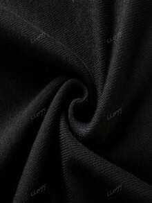 Camiseta de manga corta para damas con estampado de patrones, top de cuello redondo suelto y casual, se puede lavar aáquina para comodidad durante las cuatro estaciones. - Negro - Ver 4