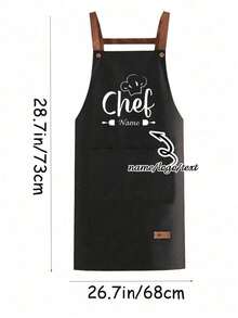 1pc Custom Apron For Dad Father Men Women Custom Text Logo Chef Cooking Kitchen Apron Personalized Kitchen Waterproof Apron Custom Logo Name Chef Cooking Apron Perfect For Mom Husband Girlfriend Boyfriend Father's Day Valentine's Day Mother's Day Birthday Anniversary Graduation Wedding Love Unique
