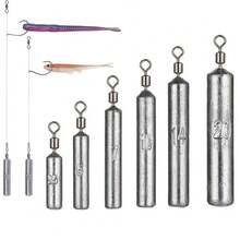 钓鱼铅坠 30 件/批 铅坠模具 3.5 克 5 克 7 克 10 克 14 克 20 克 管状子弹铅坠金属夹具渔具套装工具