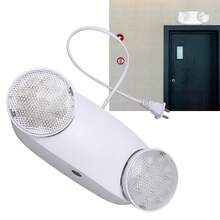 Adjustable Double-Ended LED Emergency Lighting Lamps, With Spare Battery - White - View 1
