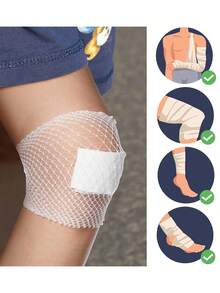 1 卷柔软透气网状绷带，弹性网状管状纱布绷带，用于伤口包扎，适用于成人手腕、肘部、膝盖、脚踝，带透气胶带 - 彩色 - 查看 3