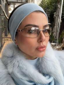 1PC European And American Summner New Y2K Sexy Girl Fashion Glasses, Letter Integrated Fashion Glasses, Y2K Slim Fit Wrap Around Fashion Glasses Beach Accessories For Women Glasses Shades - thủy ngân - Xem 4