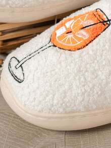 Aperol Spritz Women's Slippers Spritz O'Clock  Cozy Comfy Fluffy Slippers Bachelorette Party Bridal Shower Girl Mom Daughter Gift - trái cam - Xem 6